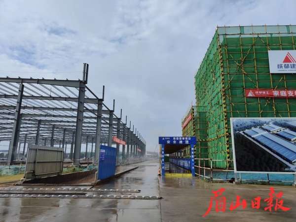 洪雅县年产1万台专用电动车项目建设现场。