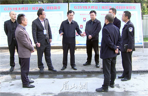 19日，胡元坤调研眉州大道提升改造情况。记者 雷同 摄.jpg