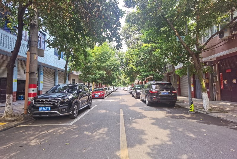 彭山区新兴街东段右排机动车并未在规定区域停放。.jpg