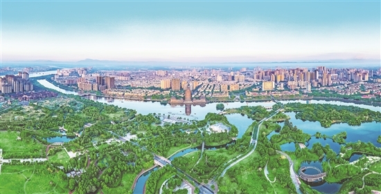 天蓝地绿 晨光眉山。向哲 摄 天蓝地绿 晨光眉山。向哲 摄