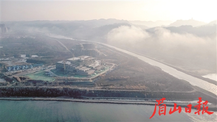 航拍江口沉银博物馆。